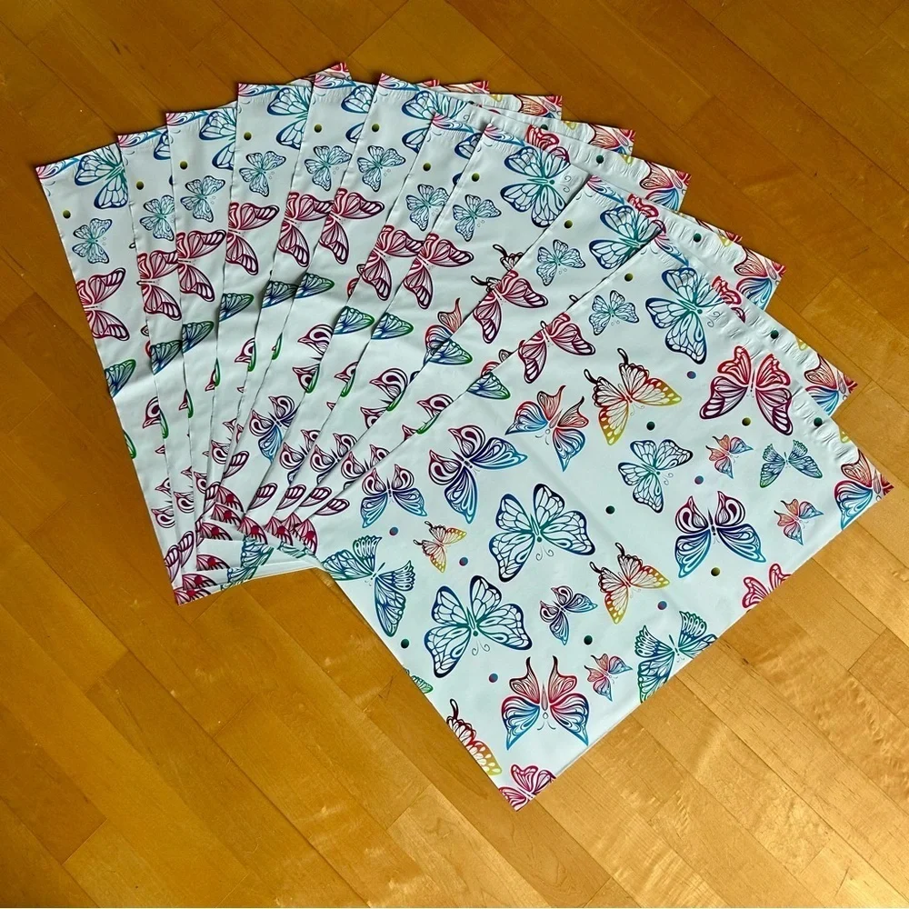 10 Count - 14.5x19 Polymailers (MULTICOLOR BUTTERFLIES)